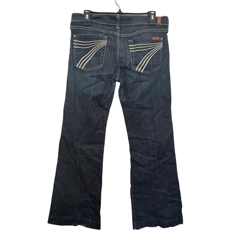 7 For All Mankind Dojo Womens Jeans Dark Wash Flare Leg Size 29